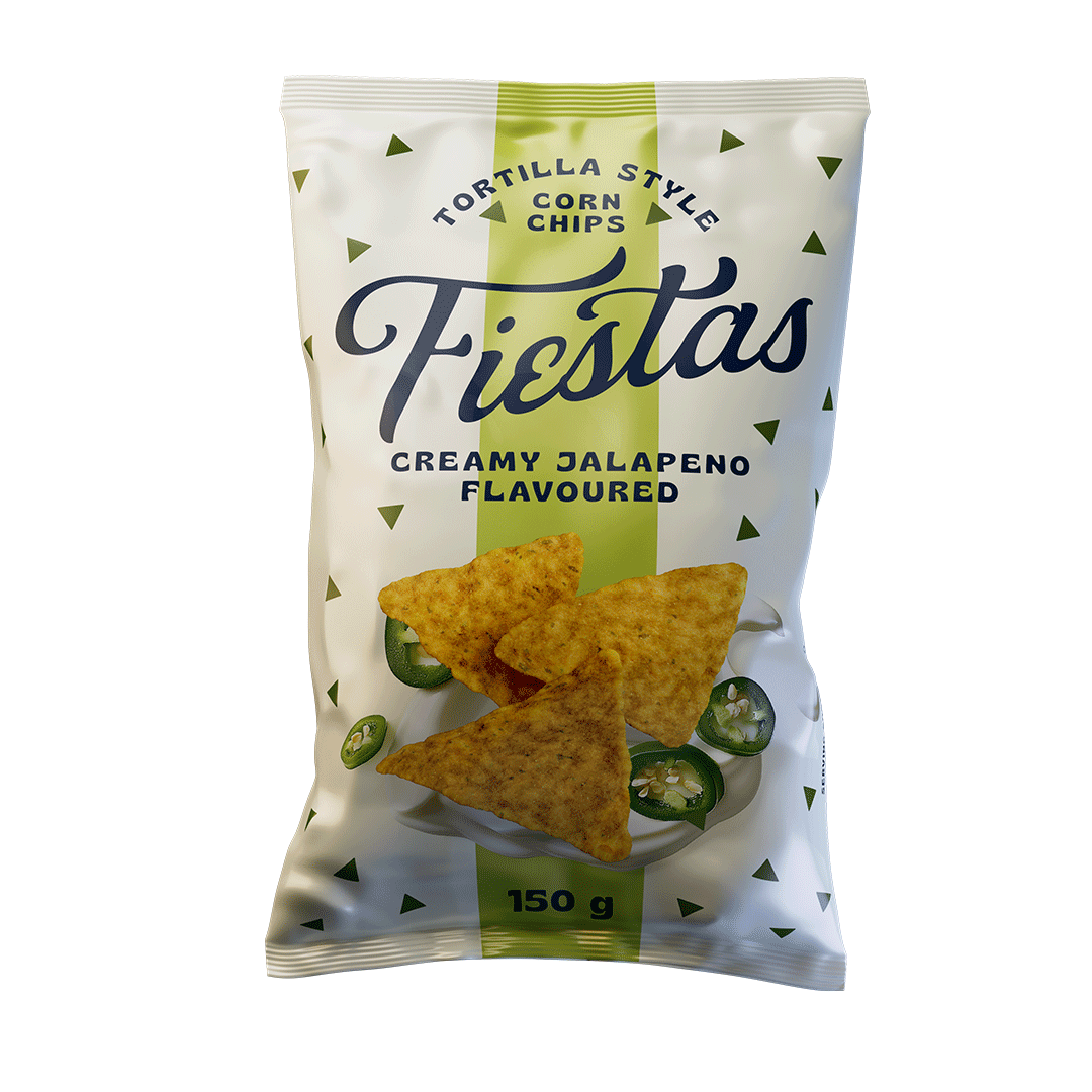 Fiestas Corn Chips Creamy Jalapeño 150g
