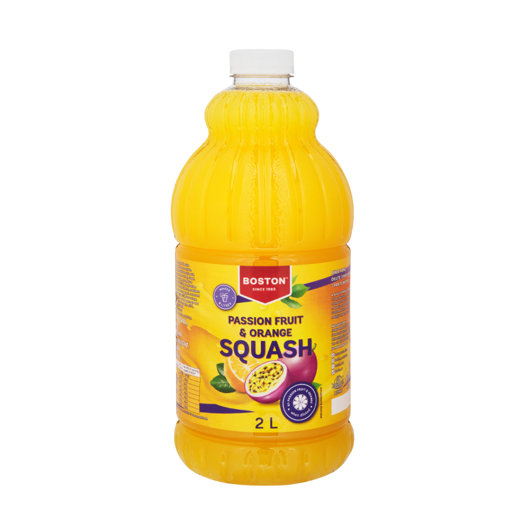Boston Passion Fruit and Orange Squash 2L