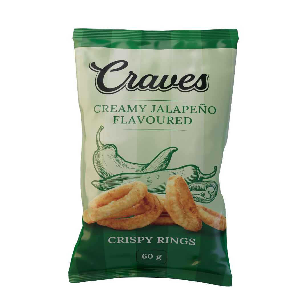 Craves Crispy Rings Creamy Jalapeño 60g