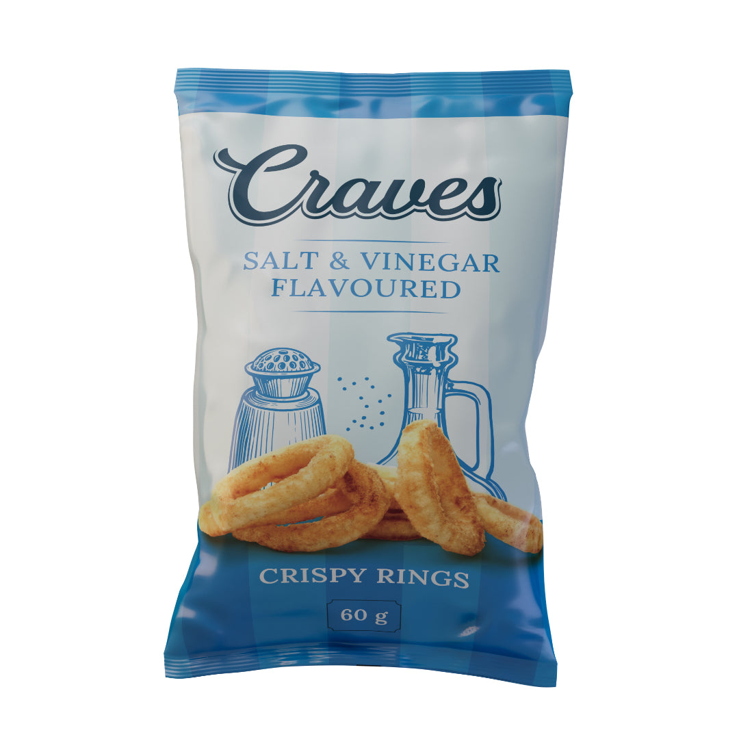 Craves Crispy Rings Salt & Vinegar 60g