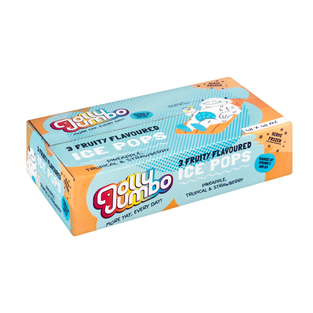 Jolly Jumbo Assorted Flavoured Ice Pops (48x40ml)
