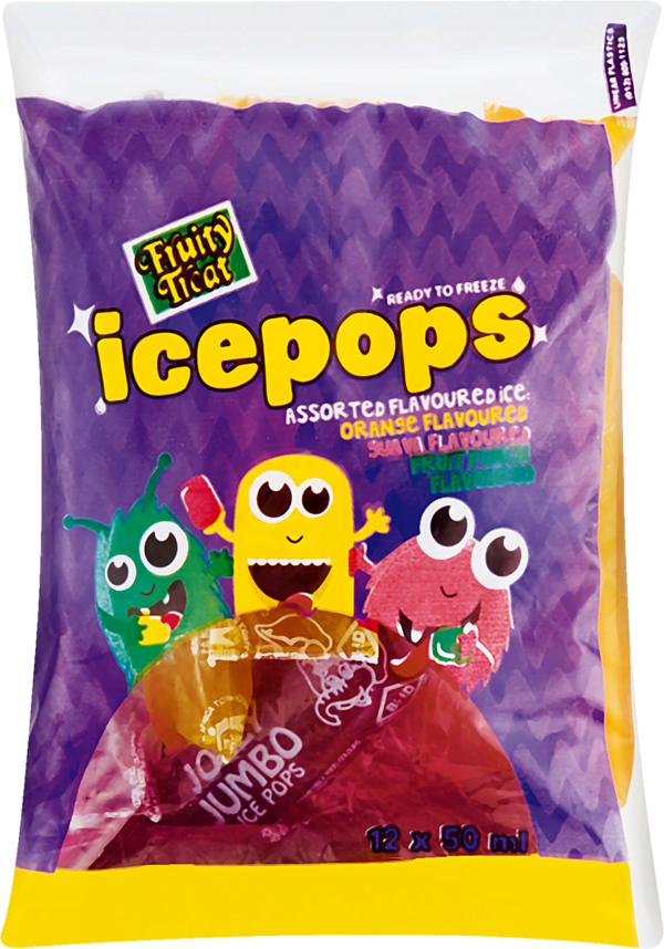 Jumbo Brands: Fruity Treat Ice Pops Mixed Pack 12 x 50 ml