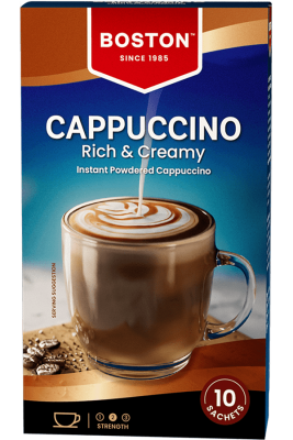 Jumbo Brands Boston Cappuccino Rich and Creamy 10s