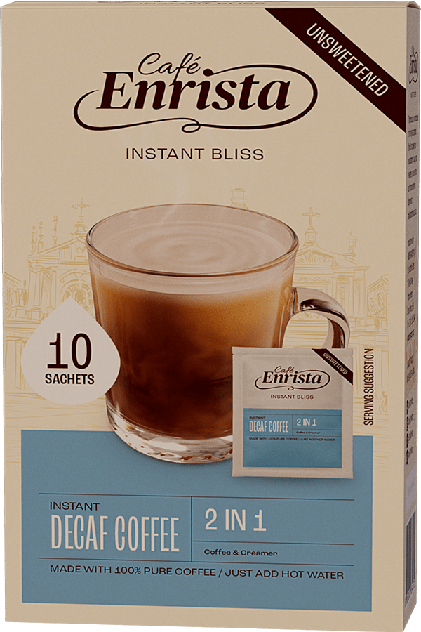 Jumbo Brands: Café Enrista 2-in-1 Instant Coffee Decaffeinated Unsweetened 10s