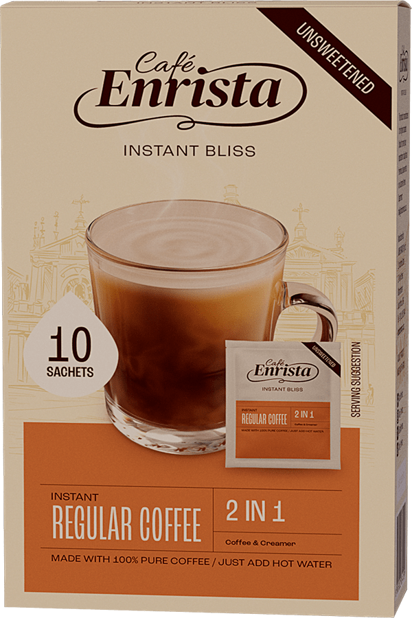 Jumbo Brands Cafe-Enrista-2-in-1-Instant-Coffee-Sachets-Regular-Unsweetened-10s