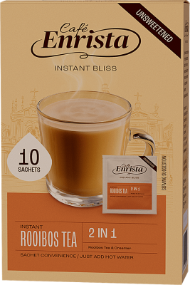 Jumbo Brands: Café Enrista 2-in-1 Instant Tea Rooibos Unsweetened 10s