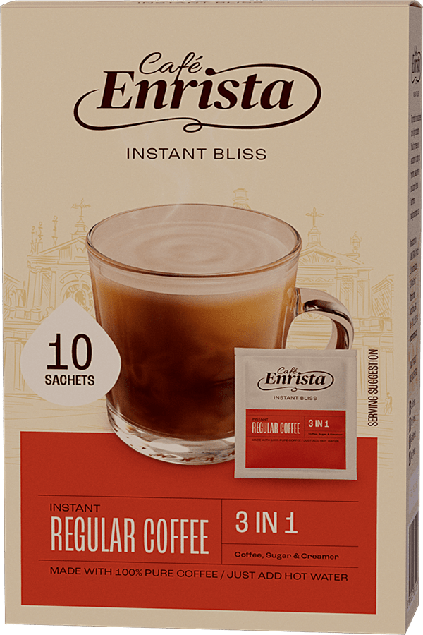 Jumbo Brands Cafe Enrista 3 in 1 Instant Coffee Sachets Regular 10s