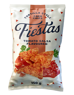 Jumbo Brands: Fiestas Chips Tomato and Salsa 150 g